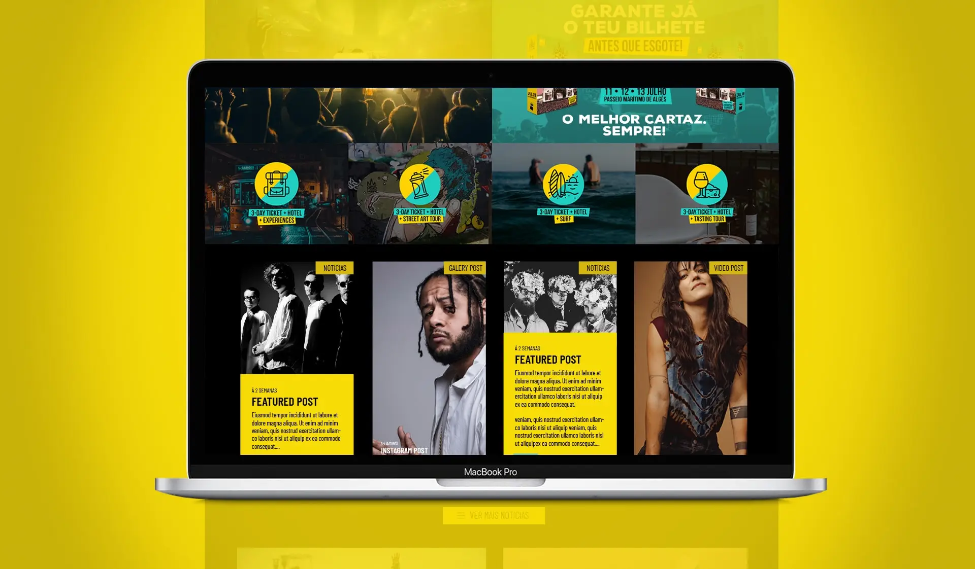 Web design and web development with SEO optimization, adwords manager for NOS Alive music festival